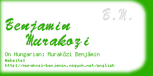 benjamin murakozi business card